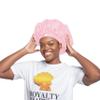 Royalty Headwear Silk Satin Bonnet for Women - Jumbo Extra Secure Non-Slip Satin Hair Bonnet for Sleeping, Bath - Adjustable Satin Cap Silk Hair Bonnet - Pink view 1