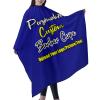 sophiehome Customized Professional Hair Cutting Cape Photo Custom, Personalized Salon Barber Cape with Text Logo Image, Hair Cutting Accessories, Adult Navy view 2