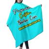 sophiehome Customized Haircut Cape for Adult, Personalized Barber Cape for Men Add Your Photo Text Logo, Custom Cape Haircut Apron for Home Salon and Barbershop Cyan view 2
