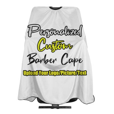 sophiehome Custom Barber Cape with Your Logo Text Photo, Professional Hair Cutting Cape Customized, Personalized Haircut Salon Cape for Hairdresser Styling & Home Adult White