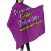sophiehome Customized Haircut Cape for Adult, Personalized Barber Cape for Men Add Your Photo Text Logo, Custom Cape Haircut Apron for Home Salon and Barbershop Purple view 2