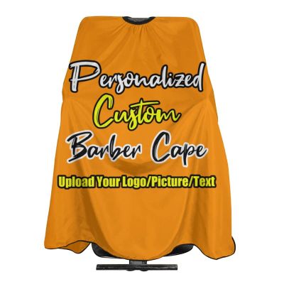 sophiehome Custom Barber Cape with Your Logo Text Photo, Professional Funny Hair Cutting Cape Customized, Personalized Haircut Salon Cape for Hairdresser Styling & Home Child Darkorange