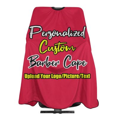 sophiehome Custom Barber Cape with Your Logo Text Photo, Professional Hair Cutting Cape Customized, Personalized Haircut Salon Cape for Hairdresser Styling & Home Adult Crimson