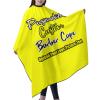 sophiehome Customized Haircut Cape for Adult, Personalized Barber Cape for Men Add Your Photo Text Logo, Custom Cape Haircut Apron for Home Salon and Barbershop Yellow view 2