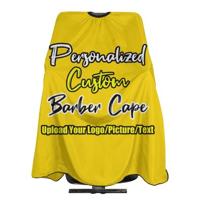Sophiehome Customizable Photo Logo Haircut Barber Cape for Men, Personalized Professional Salon Cape With Your Message, Large for Adults, Hair Cutting Gold