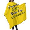 Sophiehome Customizable Photo Logo Haircut Barber Cape for Men, Personalized Professional Salon Cape With Your Message, Large for Adults, Hair Cutting Gold view 2