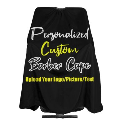 sophiehome Custom Barber Cape with Your Logo Text Photo, Professional Funny Hair Cutting Cape Customized, Personalized Haircut Salon Cape for Hairdresser Styling & Home Child Black