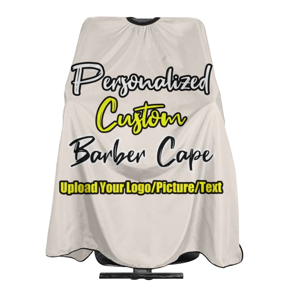 sophiehome Custom Barber Cape with Your Logo Text Photo, Professional Funny Hair Cutting Cape Customized, Personalized Haircut Salon Cape for Hairdresser Styling & Home Child Linen