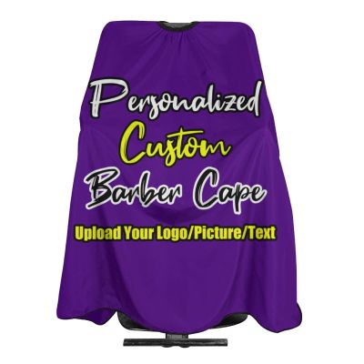 sophiehome Customized Haircut Cape Funny for Child, Personalized Barber Cape for Men Add Your Photo Text Logo, Custom Cape Haircut Apron for Home Salon and Barbershop Darkpurple