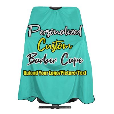 sophiehome Customized Professional Hair Cutting Cape Photo Custom, Personalized Salon Barber Cape with Text Logo Image, Hair Cutting Accessories, Adult Turquoise