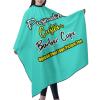 sophiehome Customized Professional Hair Cutting Cape Photo Custom, Personalized Salon Barber Cape with Text Logo Image, Hair Cutting Accessories, Adult Turquoise view 2