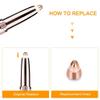 For Finishing Touch Flawless Brows Eyebrow Pencil Hair Remover Replacement Head,As Seen On TV,Upgraded 18K Gold With Cleaning Brush (18K-Gold-8pcs) view 4