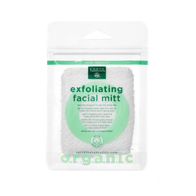 Earth Therapeutics Organic Cotton Exfoliating Facial Mitt