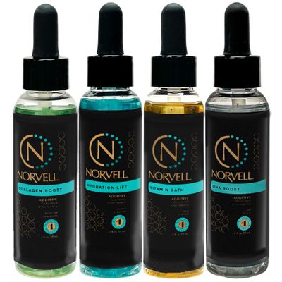 Norvell Pro Lab Kit Professional Spray Tan Additives with DHA Boost, Hydration Lift, Collagen Boost & Vitamin Bath Custom Sunless Tanning Results