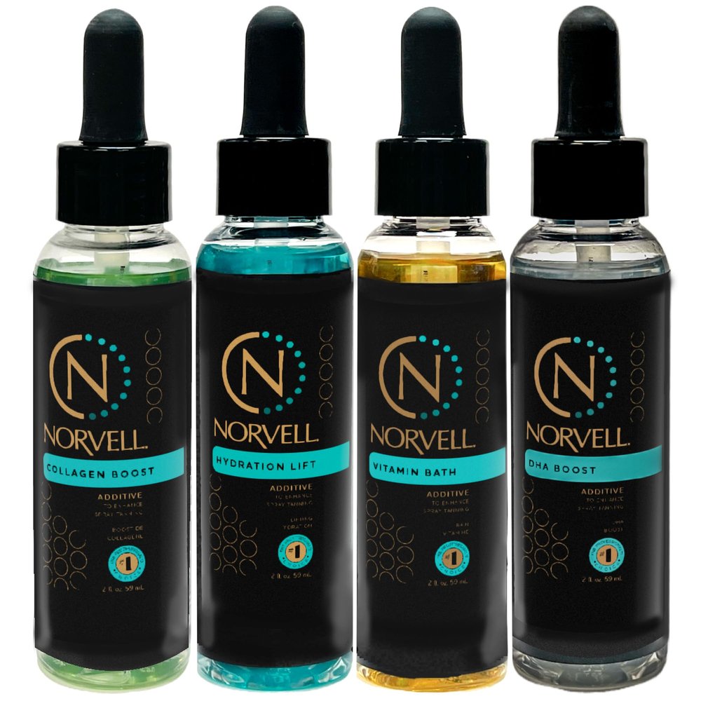 Norvell Pro Lab Kit Professional Spray Tan Additives with DHA Boost, Hydration Lift, Collagen Boost & Vitamin Bath Custom Sunless Tanning Results
