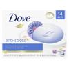 Dove Beauty Bar Gentle Cleanser Moisturizes To Calm Skin Anti-Stress Cream Bar Gentle Bar Soap Cleanser Made With 1/4 Moisturizing Cream 3.75 oz 14 Count view 1