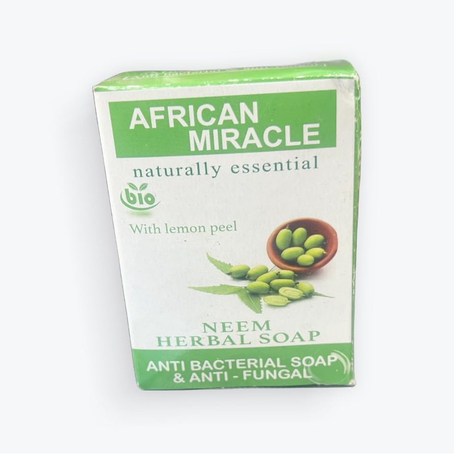 AFRICAN MIRACLE NATURALLY ESSENTIAL BAR SOAP ALL KIND OF FRAGANCE 200g (NEEM HERBAL SOAP)