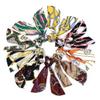 3 Pc Scrunchie Ribbon Hair Tie Elastic Band Scarf Ponytail Vintage Fashion Print view 1