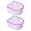Beaupretty 2pcs Dual Nail Soaking Bowls for Manicure Non-break Nail Remover Bowls for and Hand Soak Spa view 1