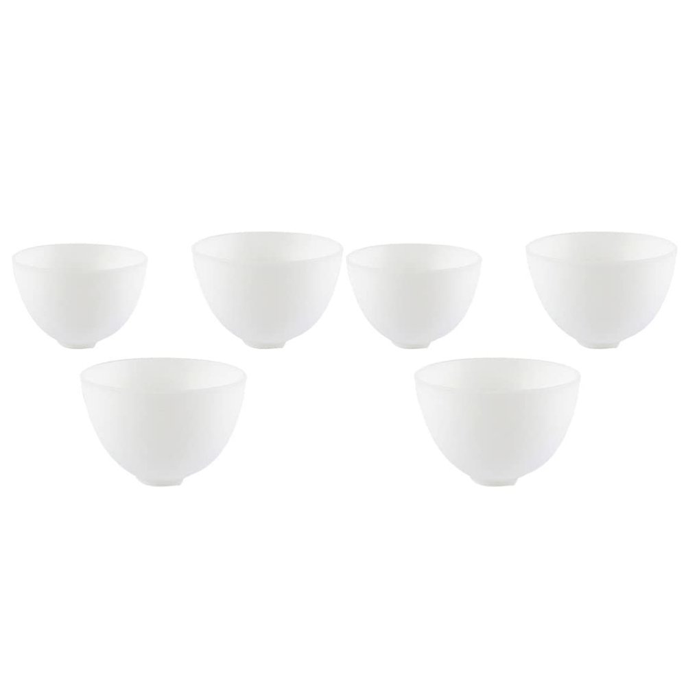 EXCEART Face Mask Mixing Bowl Set 6pcs Silicone Facial Mixing Bowl Anti Falling Condiment Bowl DIY Makeup Mud Stirring Bowl Cup for Home Mask Applicator