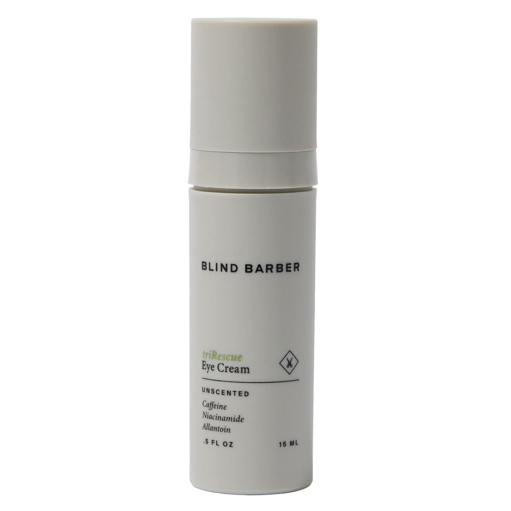 Blind Barber triRescue Eye Cream for Men - Formulated with Caffeine, Niacinamide & Allantoin to Illuminate & Awaken Under Eyes & Combat Dark Circles (0.5oz)