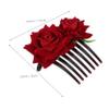Beaupretty 2pcs Bridal Hair Comb Fabric Rose Flower Design Elegant Wedding Hair Accessories for Brides and Bridesmaids view 2
