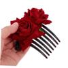 Beaupretty 2pcs Bridal Hair Comb Fabric Rose Flower Design Elegant Wedding Hair Accessories for Brides and Bridesmaids view 3