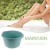 Healifty Foot Soaking Bath Basin Tub: Pedicure Spa Tub Foot Massage Barrel Soak Bucket with Beaded for Green view 2