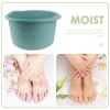 Healifty Foot Soaking Bath Basin Tub: Pedicure Spa Tub Foot Massage Barrel Soak Bucket with Beaded for Green view 3