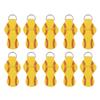 20Pcs Holder Keychain, Neoprene Keychains Holder Bulk, Yellow Baseball Design Lipstick Balm Cover for Handbag Hanging Pendants Travel view 1