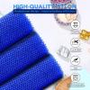 UJFQBH 3 Pieces African Bath Sponge African Net Long Net Bath Sponge Exfoliating Shower Body Scrubber Back Scrubber Skin Smoother,Great for Daily Use (Blue) view 4