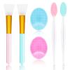 6 PCS Silicone Face Scrubber Brush Set, 2pcs Lip Scrub Brushes and Face Cleansing Brush Silicone Exfoliator Tool and Facial Applicator for Women Men view 1