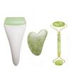 Chikoni 3 in 1 Ficial Face Ice Jade Roller and Gua Sha Tool, Natural Real Jade Anti-Wrinkle Face Eye Neck Massager Tool, Reduce Wrinkles, Puffiness, Migraine, Redness, Pain and Injury view 1