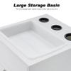 BarberPub Salon Storage Cabinet Beauty Locker Hair Dryer Holder Stylist Spa Equipment with Drawer 2035 (White) view 4