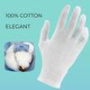 ANSMIO Cotton Gloves - 3 Pairs White Moisturizing Night Gloves, 100% Cotton, Size S view 4