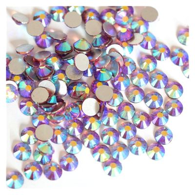 Mix Size Crystal AB Colorful Non Hotfix Rhinestone Flatback Glass Stone for DIY Decorations (Color : 0006, Size : SS6-1440pcs)