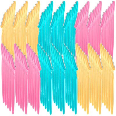 60Pcs Eyebrow Razor Multipurpose Exfoliating Dermaplaning Tool Trimming and Shaving Grooming Eyebrow Face Razor and Eyebrow Shaper for Women 3 Colors