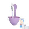 Face Mask Mixing Bowl Set +50pcs Cotton Pads, Plastic 6 in 1 DIY Facemask Mixing Tools Kit with Mask Bowl Stick Spatula Measuring Cup & Mask Brushes (Purple) view 1