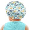 Babrukda Cute Dinosaur Novelty Print Kids Satin Sleep Cap, Elastic Adjustable Band Hat Night Sleeping Head Cover for Hair Stylish Satin Bonnet Beanie Hat for Girls Boys Toddler Baby view 1