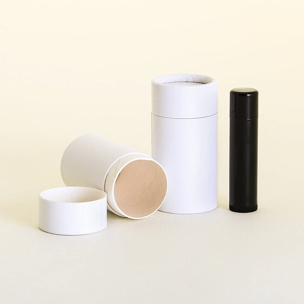 40 mL White Kraft Paperboard Lip Balm/Salve/Cosmetic/Lotion Tubes (300)