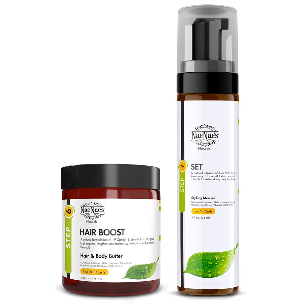 Nae Nae's The Naturals Styling Bundle: Hair Boost and Styling Mousse
