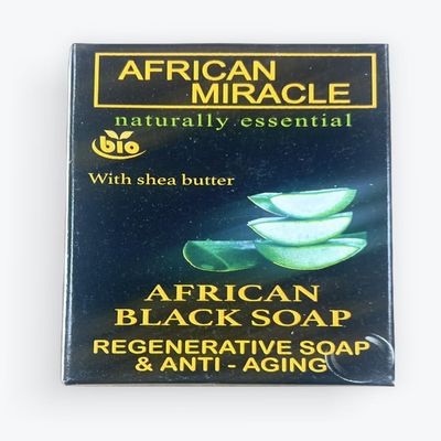african miracle black soap with shea butter face & body soap 200g 6packs