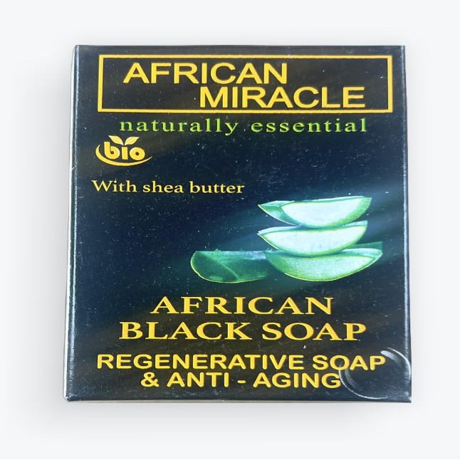 african miracle black soap with shea butter face & body soap 200g 6packs