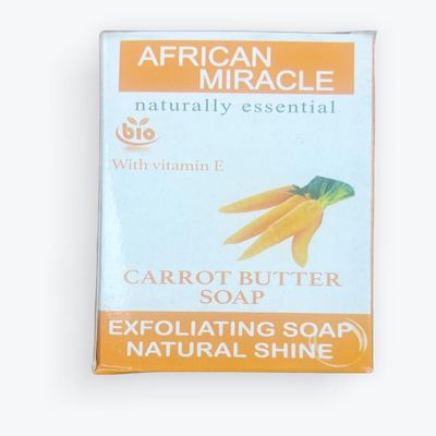 african miracle carrot butter with vitamin E face & body soap 200g 6packs