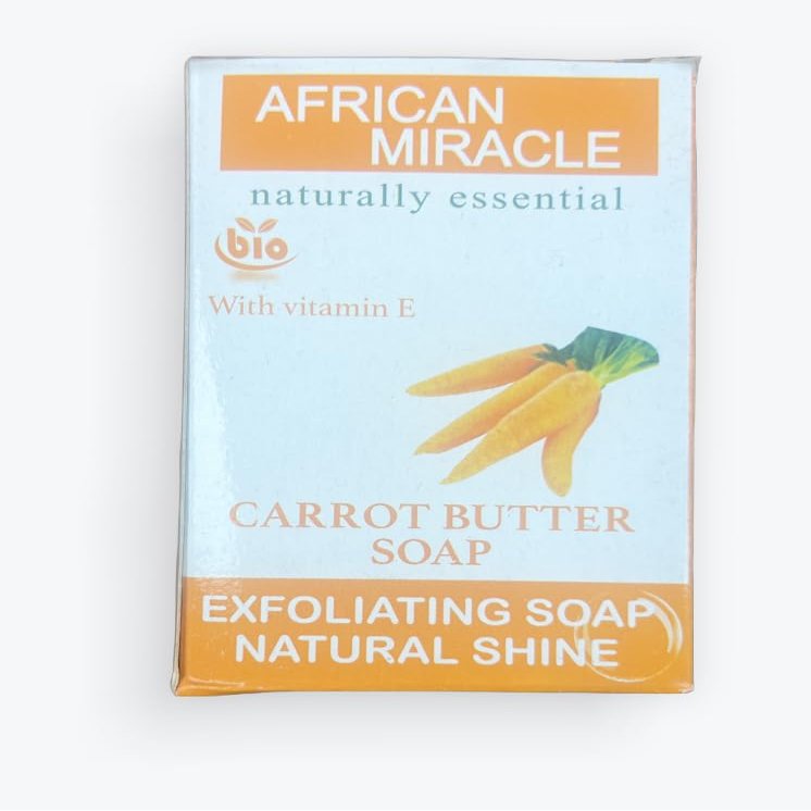 african miracle carrot butter with vitamin E face & body soap 200g 6packs