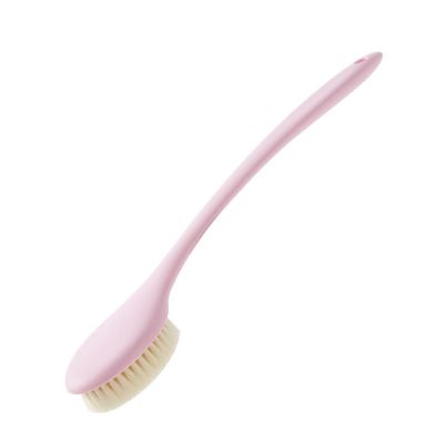 XIXIDIAN Back Bath Brush Long Handle for Shower - Ergonomic Streamlined Back Brush Scrubber, Bath Scrubber Body Brush for Showering, Shower Brush for Men & Women (Color : Pink)