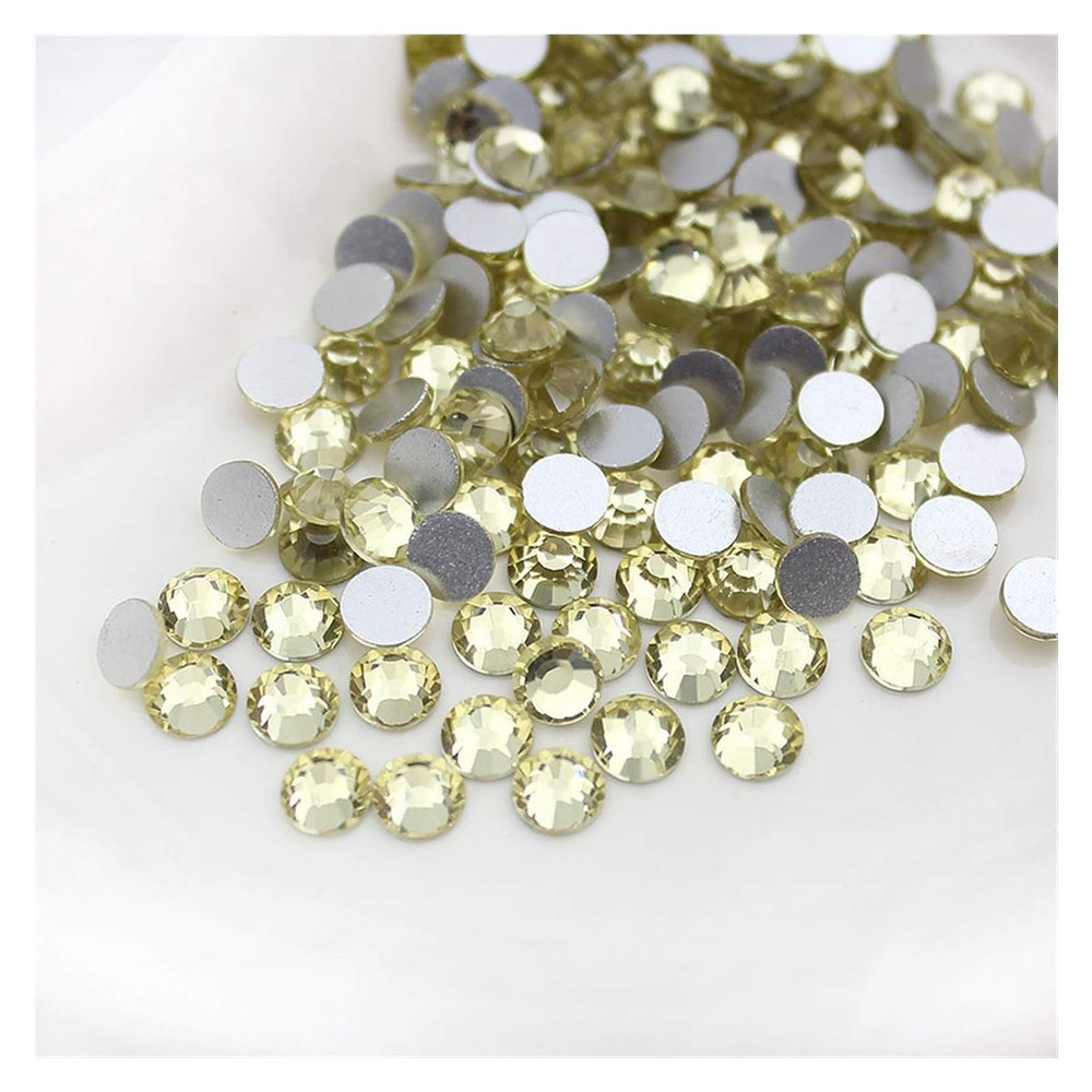 HANRUO SS3-SS20 Citrine Rhinestone for Nail Art 1440pcs Glue On Nail Art Rhinestones Boutique and Top Grade (Color : 3, Size : SS4 SS12 Mix 1680pcs)