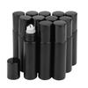 12 Pack 10ml Glass Roller Bottles Black Frosted Roll On Bottles Essential Oil Roller Bottles Perfume Sample Bottles Cosmetic Containers With Stainless Steel Roller Balls Opener&Dropper included view 1