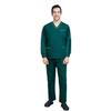 Scrub Set V-neck Uniform Women Long Sleeves Medical Workwear Tops/pants Beauty Salon Spa Shirt Pet Grooming Unisex (Greed,Medium,Medium) view 2