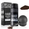 Hair Building Fibers for Thinning Hair with Spray Applicator Pump Nozzle - Natural & Undetectable,Instantly Thicker Fuller Hair Conceals Hair Loss 30 Sec,4 Shades for Men & Women,27.5g (Dark Brown) view 1